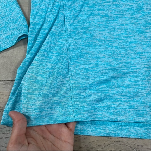 Under Armour Women's Tech Twist Half Zip Heathered Blue Long Sleeve Shirt - Picture 6 of 13